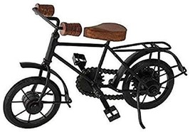 Cycle showpiece for Home Decor Unique Antique wrought iron &amp; wood Black 10&quot;X7&quot; - £34.52 GBP