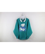Vtg 90s Streetwear Womens 3XL Faded Christmas Teddy Bear Collared Sweats... - €50,92 EUR