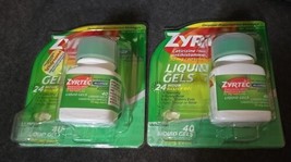 2 Pc Zyrtec 10mg Cetirizine Antihistamine Liquid Gels Pack of 40 - £34.25 GBP