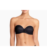 Wolford Sheer Touch Bra 32B Black Smooth Padded Push Up Strapless Hook Eye - £40.88 GBP
