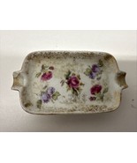 China Hand Painted Rose Chintz Gold Trim Ashtray  HB 3099 - $8.38