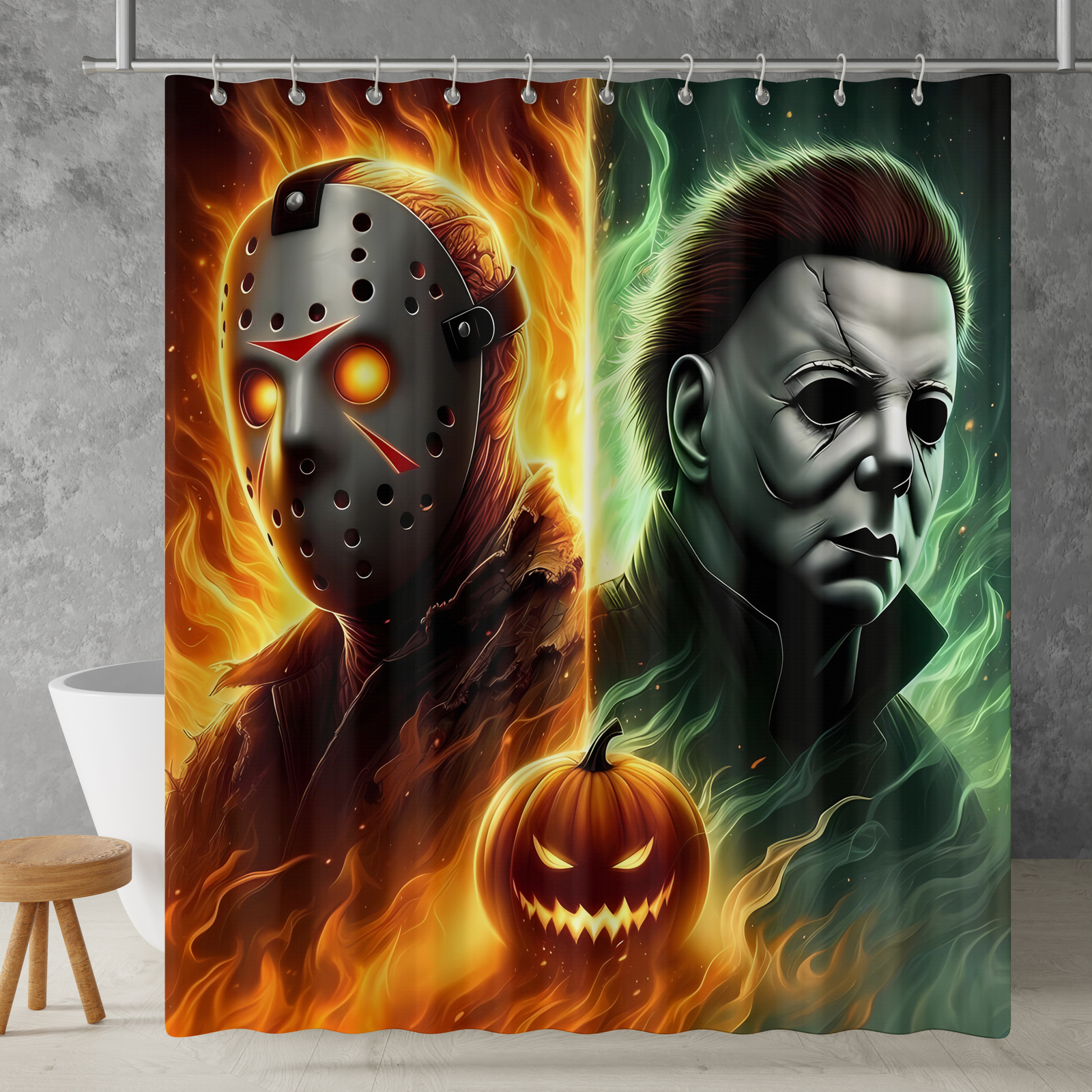 New!!! Horror Characters Custom Waterproof Polyester Shower Curtain 4 Size Item image 12