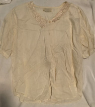 Vintage Distinctly Different Women’s Blouse White See Through Size 42 Sh4 - £14.78 GBP
