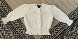 Baby Girl Chaps White Sweater Cardigan Size 18 Months - £9.74 GBP