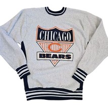 Vintage 90s Chicago Bears Crewneck Sweatshirt Gray Size Medium Reverse Weave - $48.20