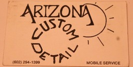 Arizona Custom Detail Vintage Business Card Tucson Arizona bc7 - $3.95