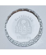 FABULOUS VINTAGE WATERFORD CRYSTAL 1999 CLEVELAND BROWNS ROUND DOME PAPE... - $222.74