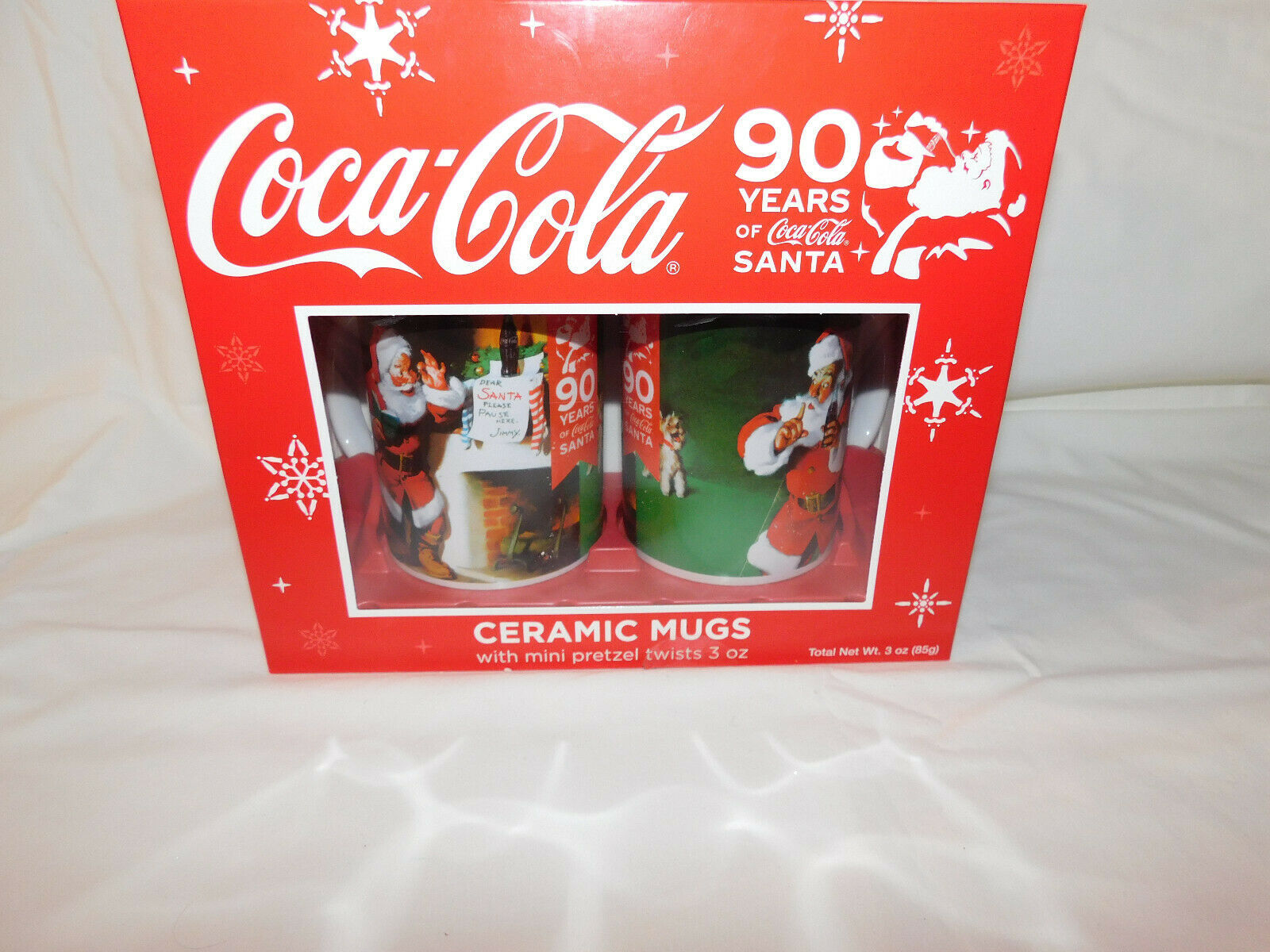 Primary image for Coca Cola Ceramic Mugs 90 Years of Coca Cola Santa