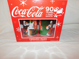 Coca Cola Ceramic Mugs 90 Years of Coca Cola Santa - $9.99