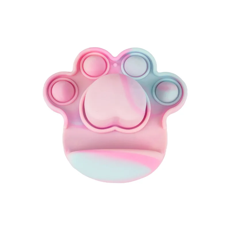 Play New Pop Fidget Play Simple Dimple Cute Pink Cat Paw Pops Silicone A Phone H - £23.09 GBP
