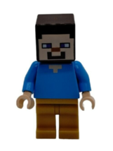 Lego Minifigure Minecraft Steve Pearl Gold Legs min074 21162 No Sword - £3.90 GBP