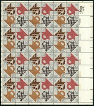Basket Design Quilts Sheet of Forty Eight 13 Cent Postage Stamps Scott 1... - $12.95