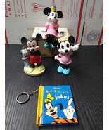 THREE Vintage 1980s Walt Disney Mickey &amp; Minnie Mouse Figurines w Box Lo... - $88.88 CAD