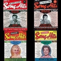 Song Hits Lyric Magazines Lot of 4 1949 - 52 Mickey Rooney Jane Wyman Vintage - £10.19 GBP