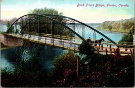 Canada Ontario London Black Friars Bridge Horse Carriage Thames River Po... - $9.40