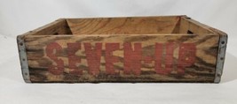 Vintage 7-UP Wood Crate Original 2-sided Fresh Up on inside Jonesboro, Ark - £35.82 GBP