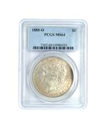 1885-O $1 Silver Morgan Dollar Graded by PCGS as MS-64 - $197.99