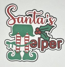 Santas Helper Title Die Cut Scrapbook Embellishment Card Making Junk Journal - £4.19 GBP