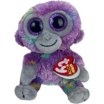 Ty Beanie Boos Zuri the Monkey 2018 Tysilk Pink Purple Tie Dye Plush Stu... - £4.71 GBP