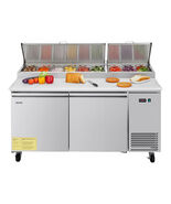 VEVOR 67"W Commercial Refrigerator, Pizza Prep Refrigerated Table, 20.3 Cu.Ft - $1,969.99