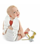 Infant 0-6 Months Valentine&#39;s Cupid 3 Pc Costume Kit Wings Bow Arrow - £17.06 GBP