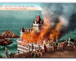 Burning Of Cliff House San Francisco California CA UNP DB Postcard Q22 - £3.91 GBP