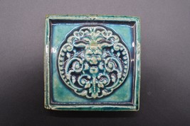 Vtg David Ellison Pewbiac Pottery 2.75&quot; Clay Gargoyle Green Man Loki Til... - $1,494.37 MXN