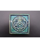 Vtg David Ellison Pewbiac Pottery 2.75&quot; Clay Gargoyle Green Man Loki Til... - $79.99
