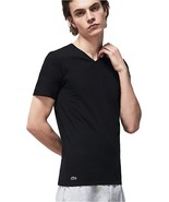 Lacoste Homme Premium Coton Pima Col V Sport T-Shirt Ton sur Crocodile T... - $24.00