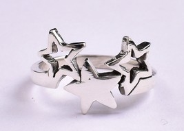 925 Sterling Solid Silver Star Ring Gothic Ring Unisex Casual Wear Ring For Gift - £48.28 GBP