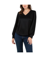 Fever Womens Plus Size XXL Black V Neck Long Sleeve Sweater NWT - $12.59