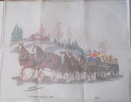 Candamar Printed Needlepoint Canvas 15612 Clydesdales Something Special ... - £19.45 GBP