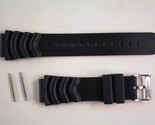 20mm Black  PVC  Plastic Divers Watch band FITS SEIKO or any 20mm Divers... - £10.24 GBP
