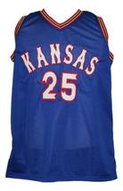 Danny Manning Custom College Basketball Jersey New Sewn Blue Any Size image 4