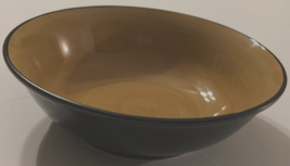 MCLELAND DESIGN Goldenrod Black Swirl Circular Salad Soup Cereal Bowl 8&quot; - £7.93 GBP