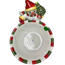 Christopher Radko Snowman Tradition Celebration Starad Bowl Dish Vintage Holiday - £16.22 GBP