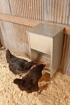 Little Giant Galvanized High Capacity Poultry Feeder -Dispenses  25 Lbs ... - £58.15 GBP