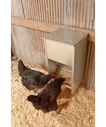 Little Giant Galvanized High Capacity Poultry Feeder -Dispenses  25 Lbs ... - £58.43 GBP