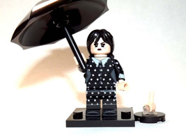 Building Block Wednesday Addams Family polka dots TV Show Horror Minifigure Cust - £4.81 GBP