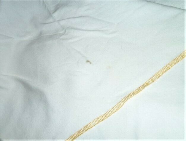 Old Navy 1-ply White Stretchy Cotton T-shirt Baby Swaddle Blanket Orange Trim Item image 3
