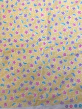 1/2 yard+ Timeless treasures fabric Pattern C-2396 Yellow Background Star Print - £9.33 GBP