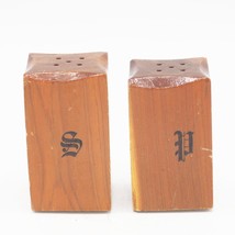 Vintage Wood Salt &amp; Pepper Shakers Set Lot - $14.84