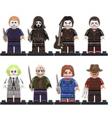 8pcs Halloween Freddyy Versus Jasson Minifigure Set With Weapons &amp; Acces... - £28.36 GBP