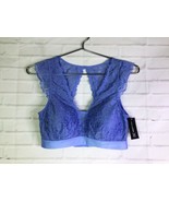 INC International Concepts Wireless Lace Cami Bralette Bra Yacht Blue Wo... - $27.99