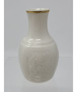 Miniature Franciscan Ivory Porcelain 3 1/4&quot; Bud Vase w/Gold Raised Flora... - £13.97 GBP