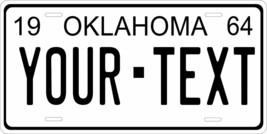 Oklahoma 1964 License Plate Personalized Custom Auto Bike Motorcycle Moped  - £8.59 GBP+