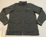 Eddie Bauer Travex Field Hooded Jacket Mens Large Black Soft Shell Pockets - $38.69