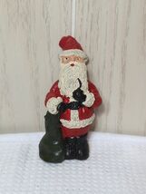 Small Santa figure carved look flat backside - $6.85