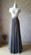 GRAY Wedding Skirt and Top Set Plus Size Two Piece Bridesmaid Skirt and Top image 3