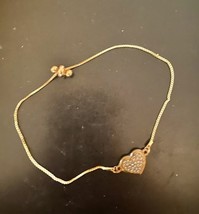 Fashion Jewelry Heart Gold Charm Pendant Bracelet - $131.67 MXN